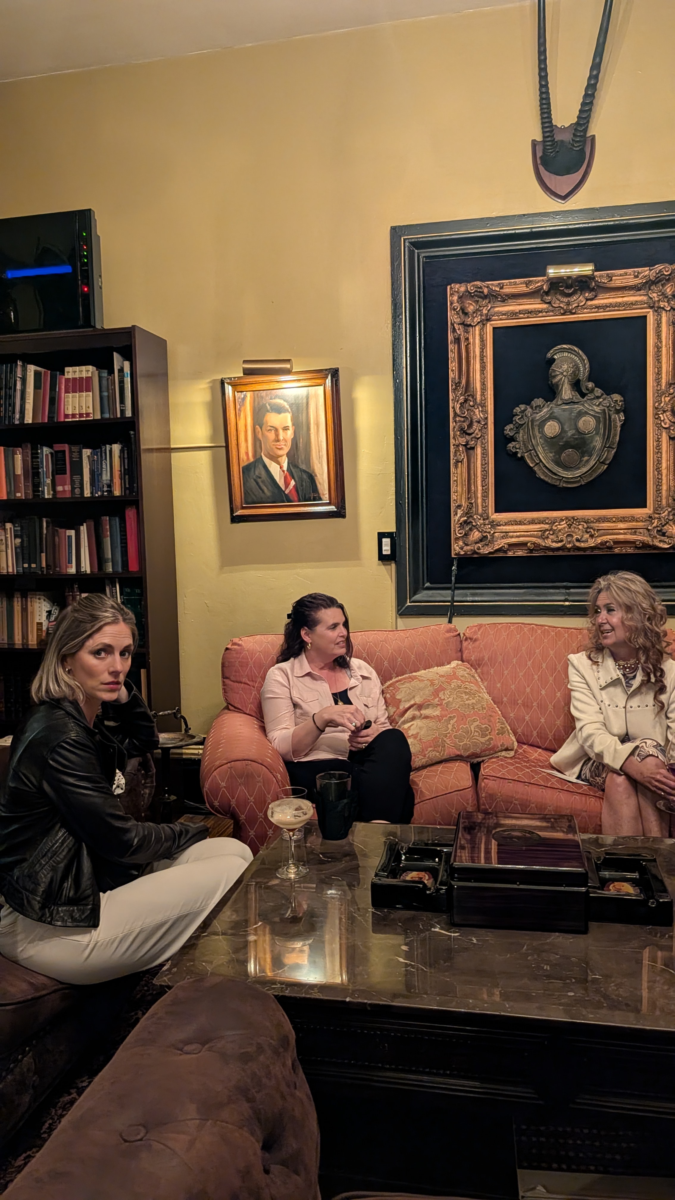 Founders in conversation in the lounge